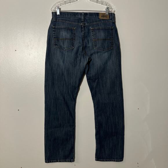 Wrangler Originals Relaxed Straight Flex Fit Distressed Blue Jeans Men’s 32x32 - Picture 3 of 5